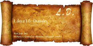 László Dusán névjegykártya