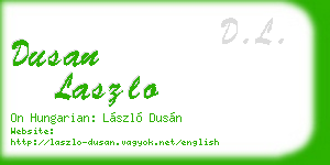 dusan laszlo business card